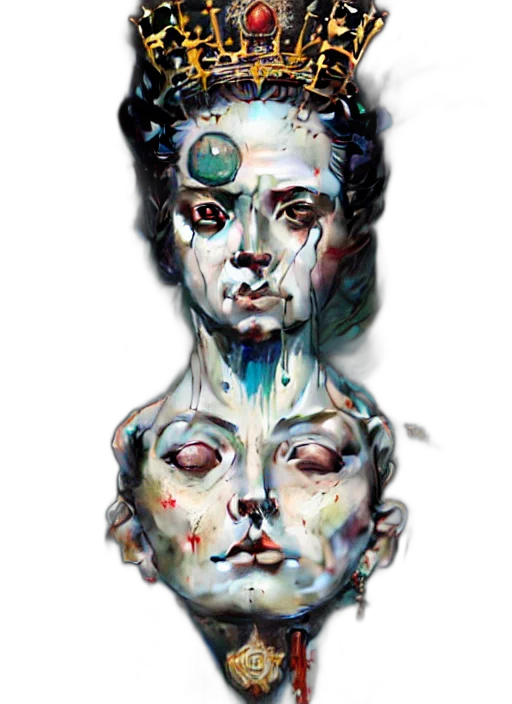 face, mask, crown, robot transparent PNG cut-out