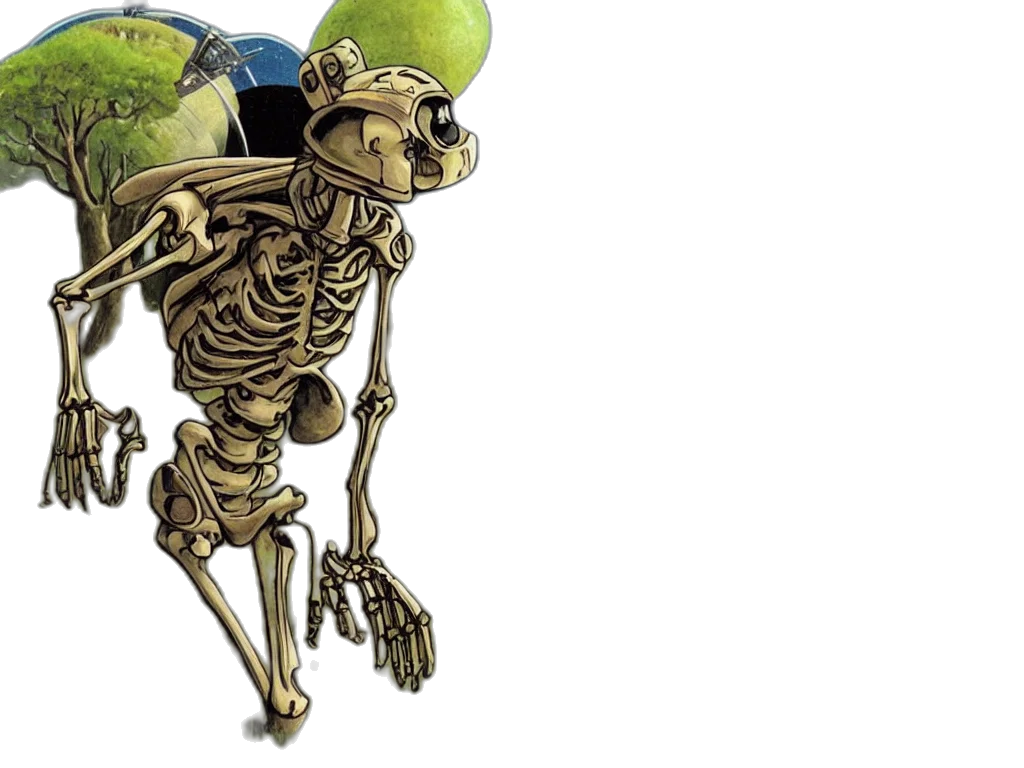food, concept art, skeleton, astronaut transparent PNG cut-out