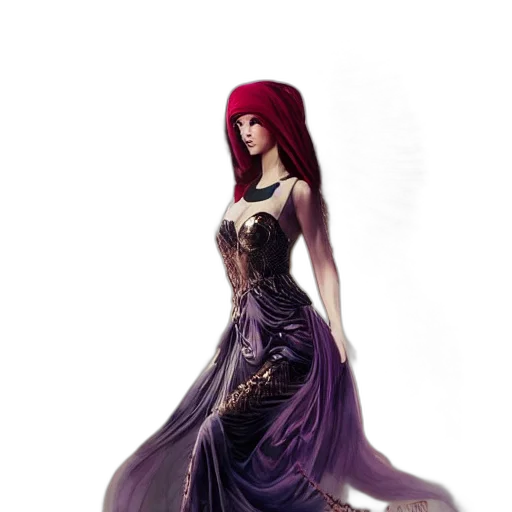 dress, fantasy art, concept art, photorealistic transparent PNG cut-out