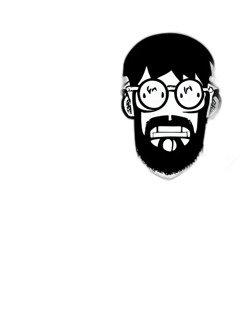 face, cartoon, comic book art, pixel art transparent PNG cut-out