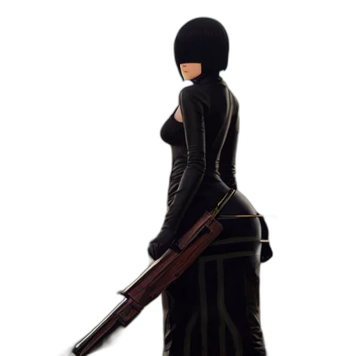 weapon, staff, dress, jacket transparent PNG cut-out