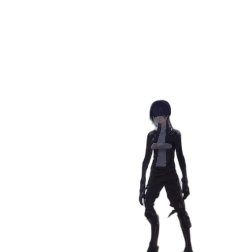 robot, jacket, weapon, staff transparent PNG cut-out
