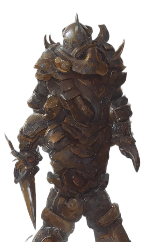 robot, staff, sword, creature transparent PNG cut-out