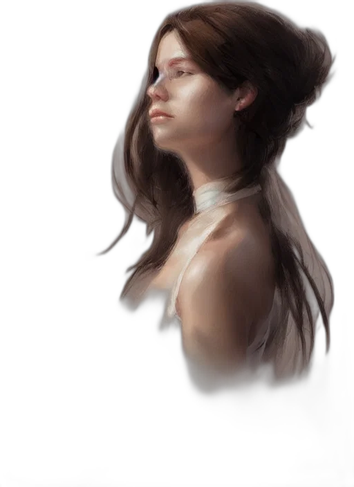 face, hair, crown, dress transparent PNG cut-out