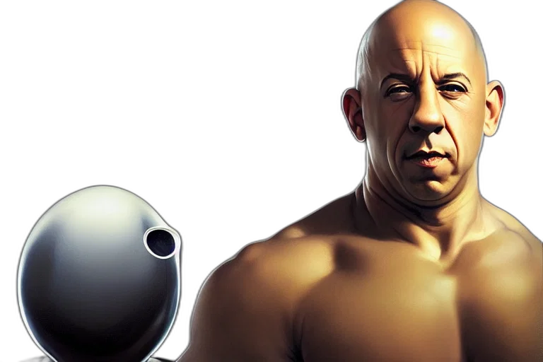 robot, photorealistic, 3d render, concept art transparent PNG cut-out
