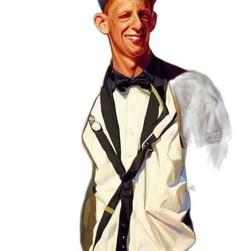 jacket, staff, face, concept art transparent PNG cut-out