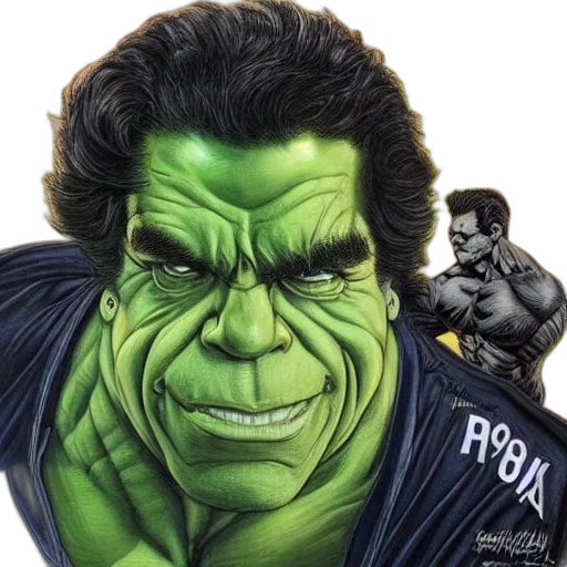 comic book art, photorealistic, concept art, ripped transparent PNG cut-out