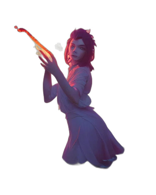 staff, dress, weapon, creature transparent PNG cut-out