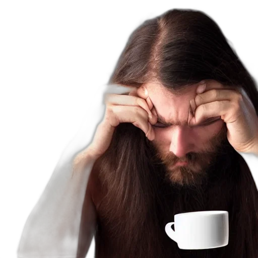 hair, man, long, dark transparent PNG cut-out