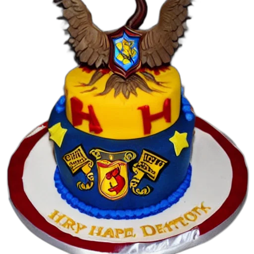3d render, harry, potter, cake transparent PNG cut-out