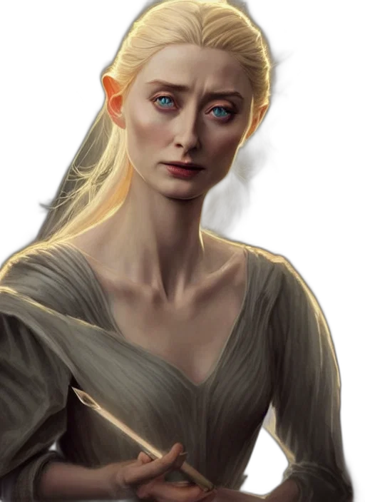 face, dragon, staff, dress transparent PNG cut-out