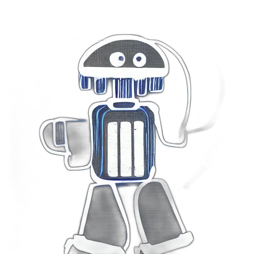 robot, staff, weapon, creature transparent PNG cut-out