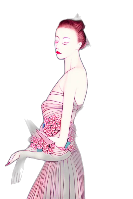 dress, jewelry, staff, concept art transparent PNG cut-out