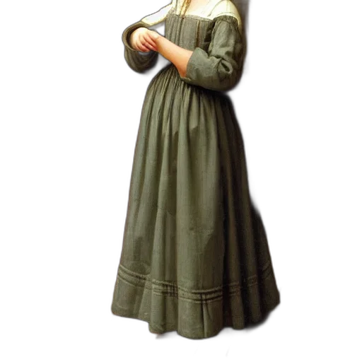 dress, staff, face, jewelry transparent PNG cut-out