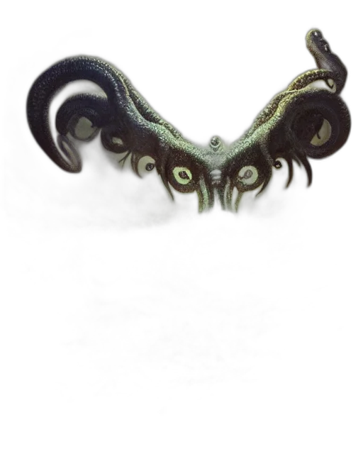 mask, jewelry, dragon, staff transparent PNG cut-out