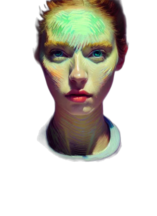 face, mask, robot, creature transparent PNG cut-out
