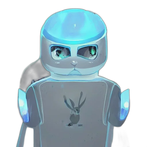 robot, 3d render, concept art, cartoon transparent PNG cut-out