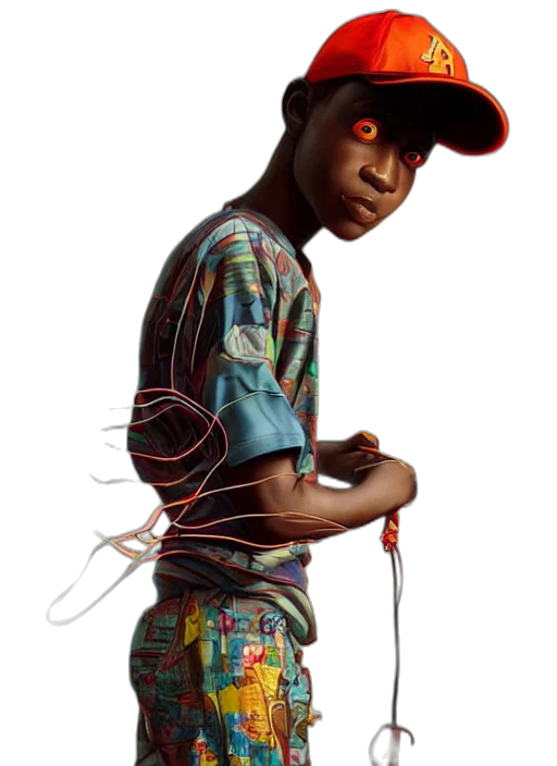 robot, staff, creature, face transparent PNG cut-out