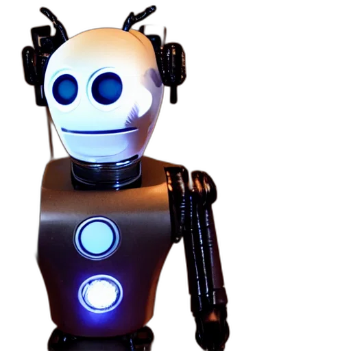 robot, 3d render, concept art, creepy transparent PNG cut-out