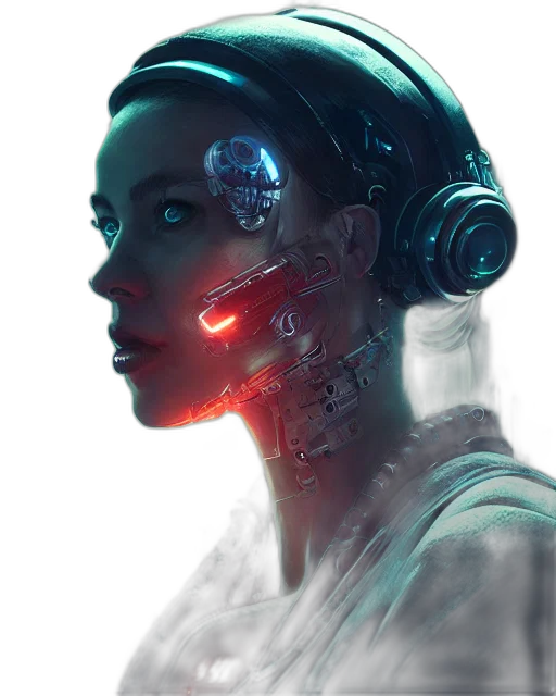 robot, face, mask, jewelry transparent PNG cut-out