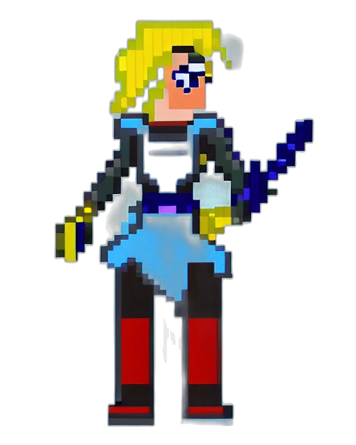 staff, sword, weapon, pixel art transparent PNG cut-out