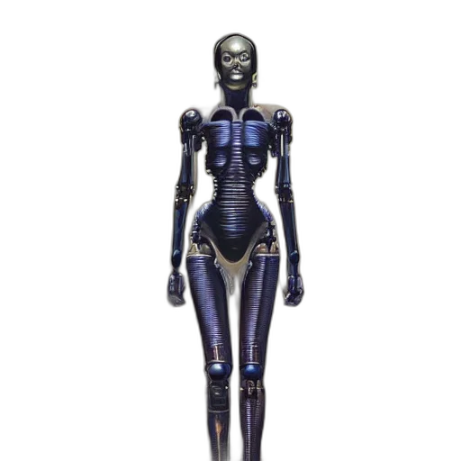 robot, dress, jewelry, staff transparent PNG cut-out