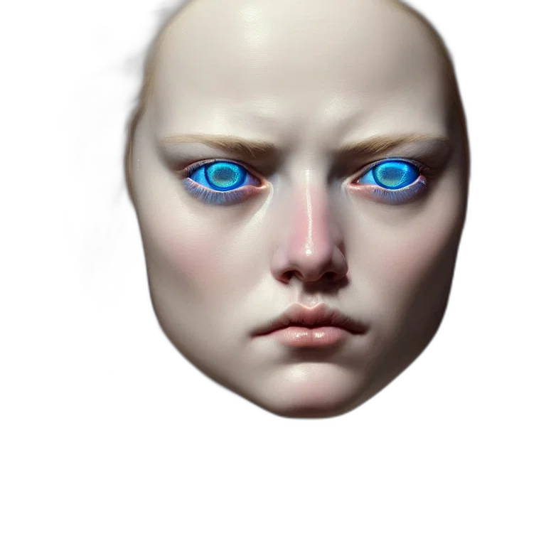 face, mask, robot, creature transparent PNG cut-out