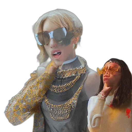 jacket, 3d render, vaporwave, outer space transparent PNG cut-out