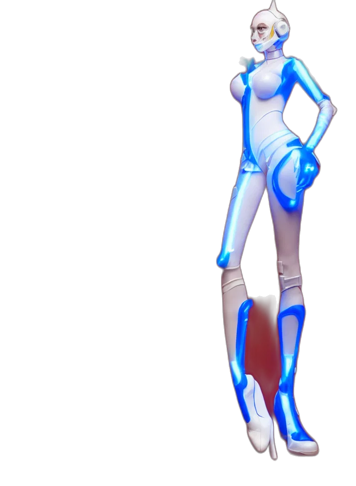 robot, staff, dress, weapon transparent PNG cut-out