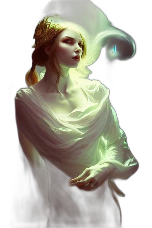 dress, dragon, staff, face transparent PNG cut-out