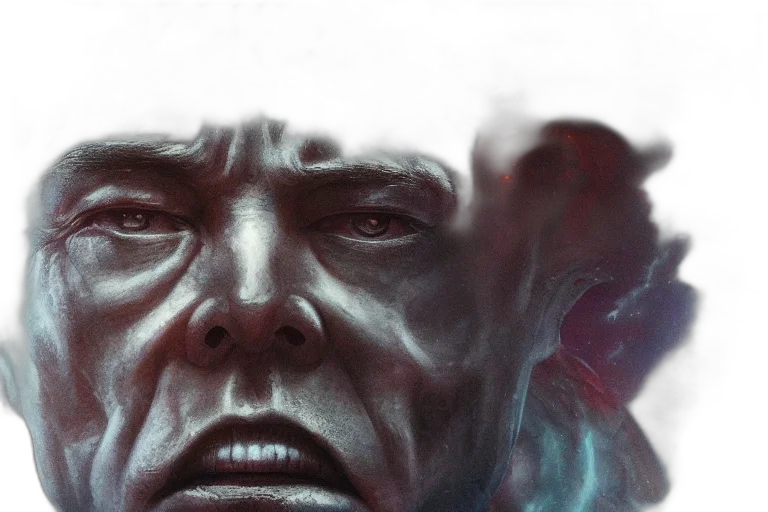 face, photorealistic, concept art, comic book art transparent PNG cut-out