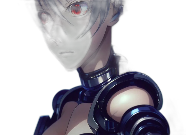 robot, face, mask, weapon transparent PNG cut-out