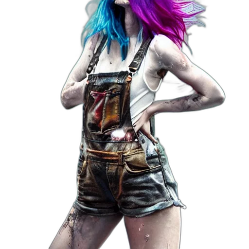 dress, weapon, staff, hair transparent PNG cut-out