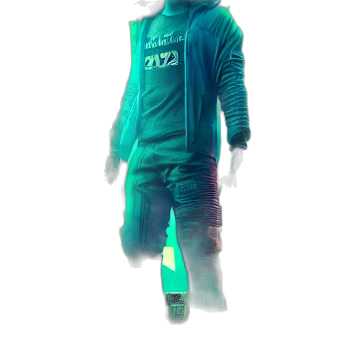 jacket, robot, staff, creature transparent PNG cut-out