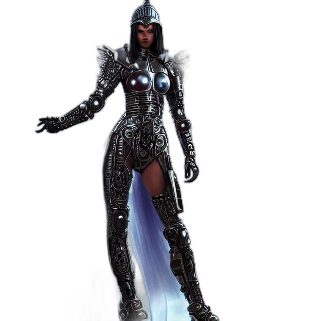 dress, robot, concept art, comic book art transparent PNG cut-out