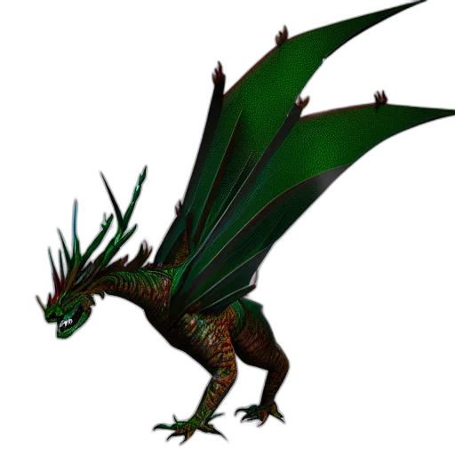 dragon, staff, creature, animal transparent PNG cut-out