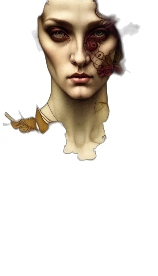 face, mask, crown, creature transparent PNG cut-out