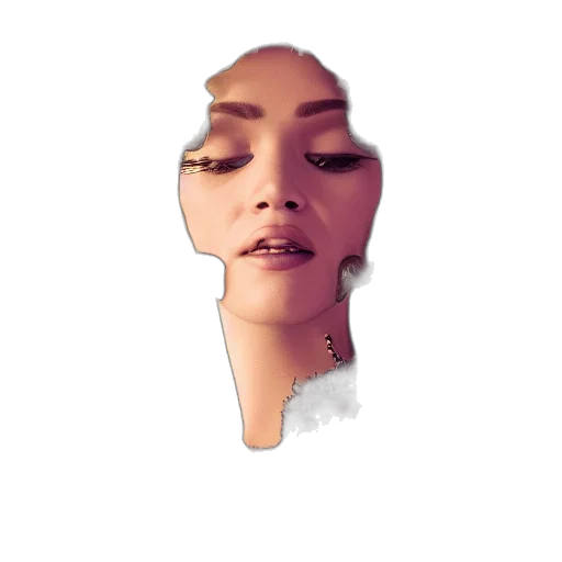 face, mask, hair, crown transparent PNG cut-out
