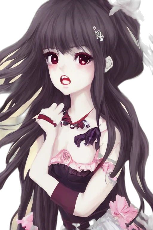 dress, creature, anime, pixel art transparent PNG cut-out