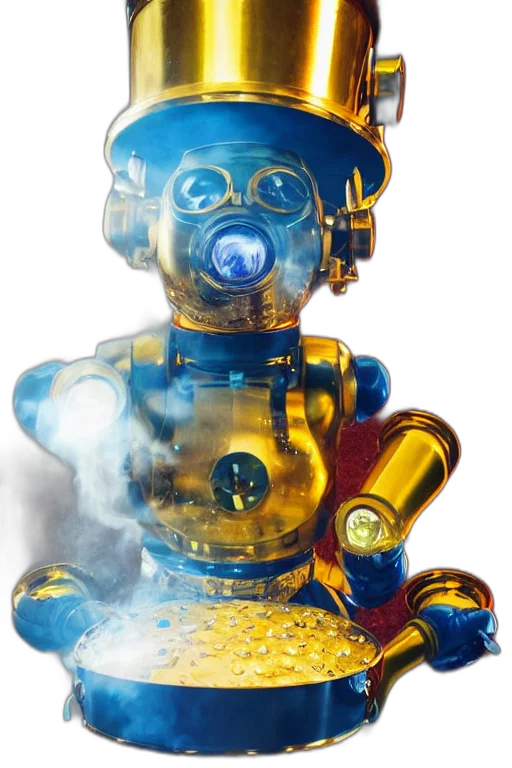 robot, mask, concept art, 3d render transparent PNG cut-out