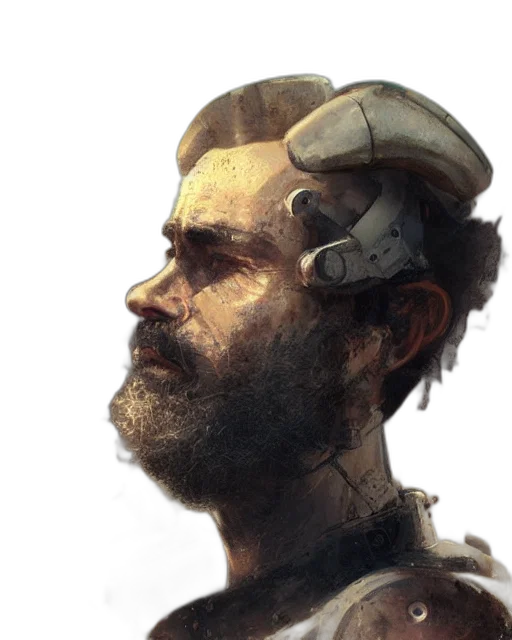 face, robot, mask, concept art transparent PNG cut-out