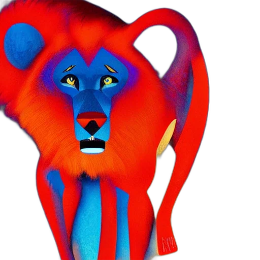 mask, animal, 3d render, concept art transparent PNG cut-out