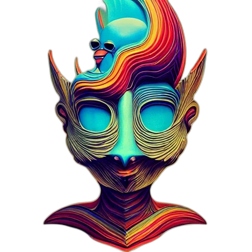 mask, face, crown, staff transparent PNG cut-out