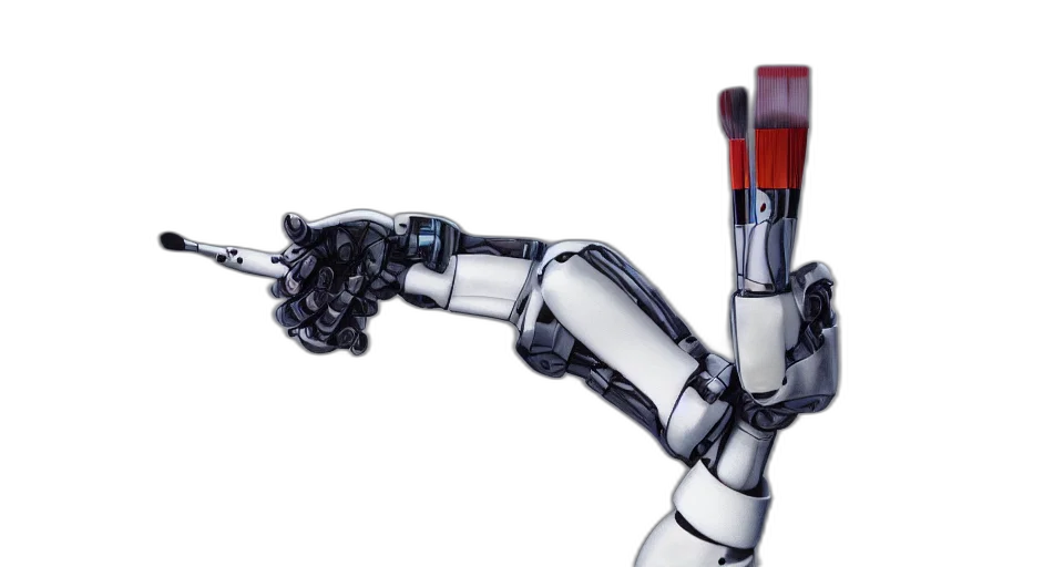 robot, staff, weapon, 3d render transparent PNG cut-out