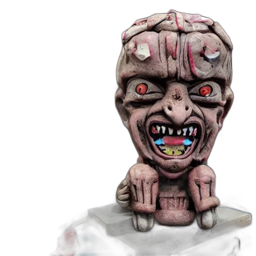 creature, face, mask, 3d render transparent PNG cut-out
