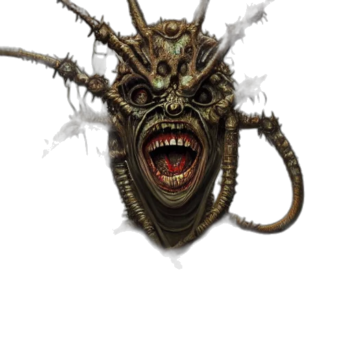 mask, creature, face, staff transparent PNG cut-out