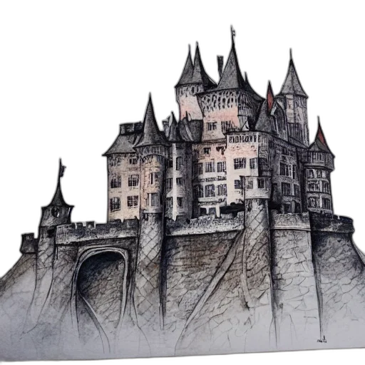 building, crown, concept art, fantasy art transparent PNG cut-out