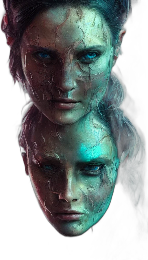 face, mask, robot, creature transparent PNG cut-out