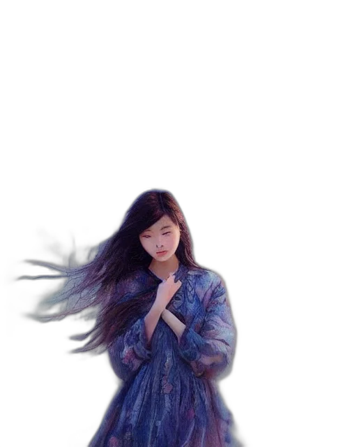 hair, dress, creature, jacket transparent PNG cut-out
