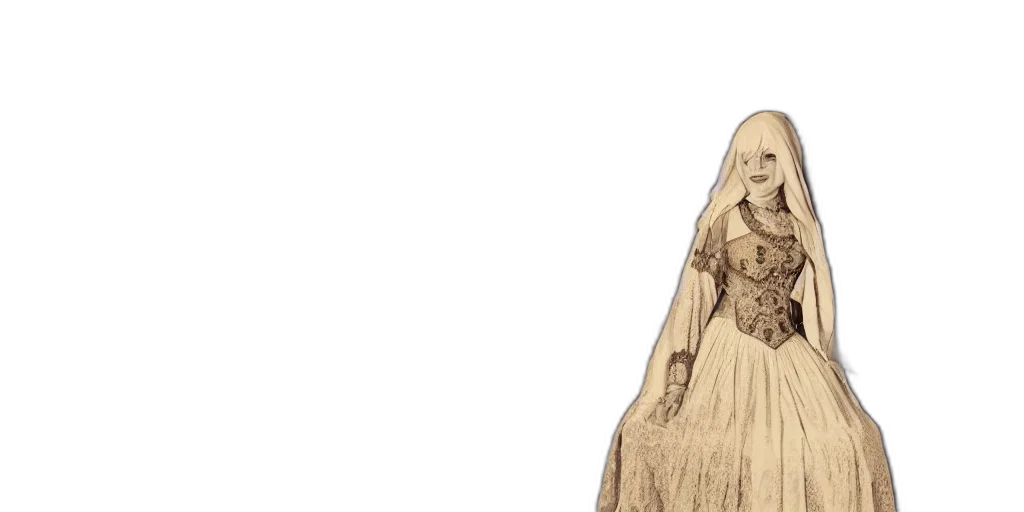 dress, mask, face, hair transparent PNG cut-out